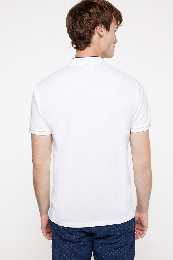 milano Polo Cuello Mao. Blanco
