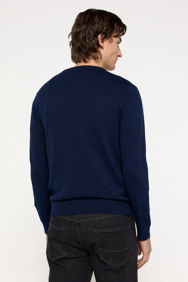 Pedro del Hierro Jersey basico PDH cuello pico Navy