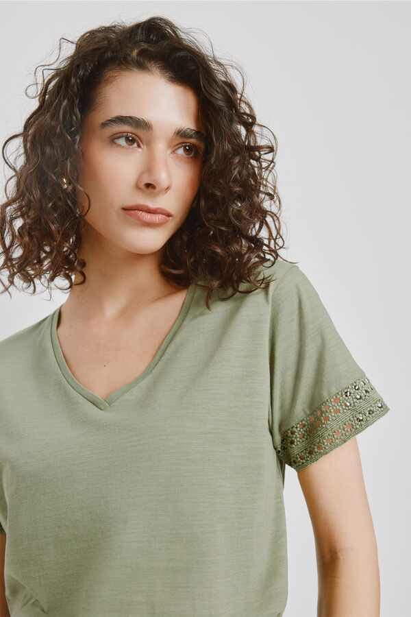 Milano T-shirt de manga curta C&aacute;qui