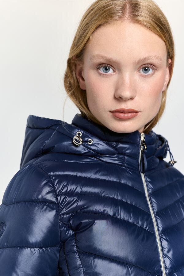 Milano Cazadora acolchada capucha Navy