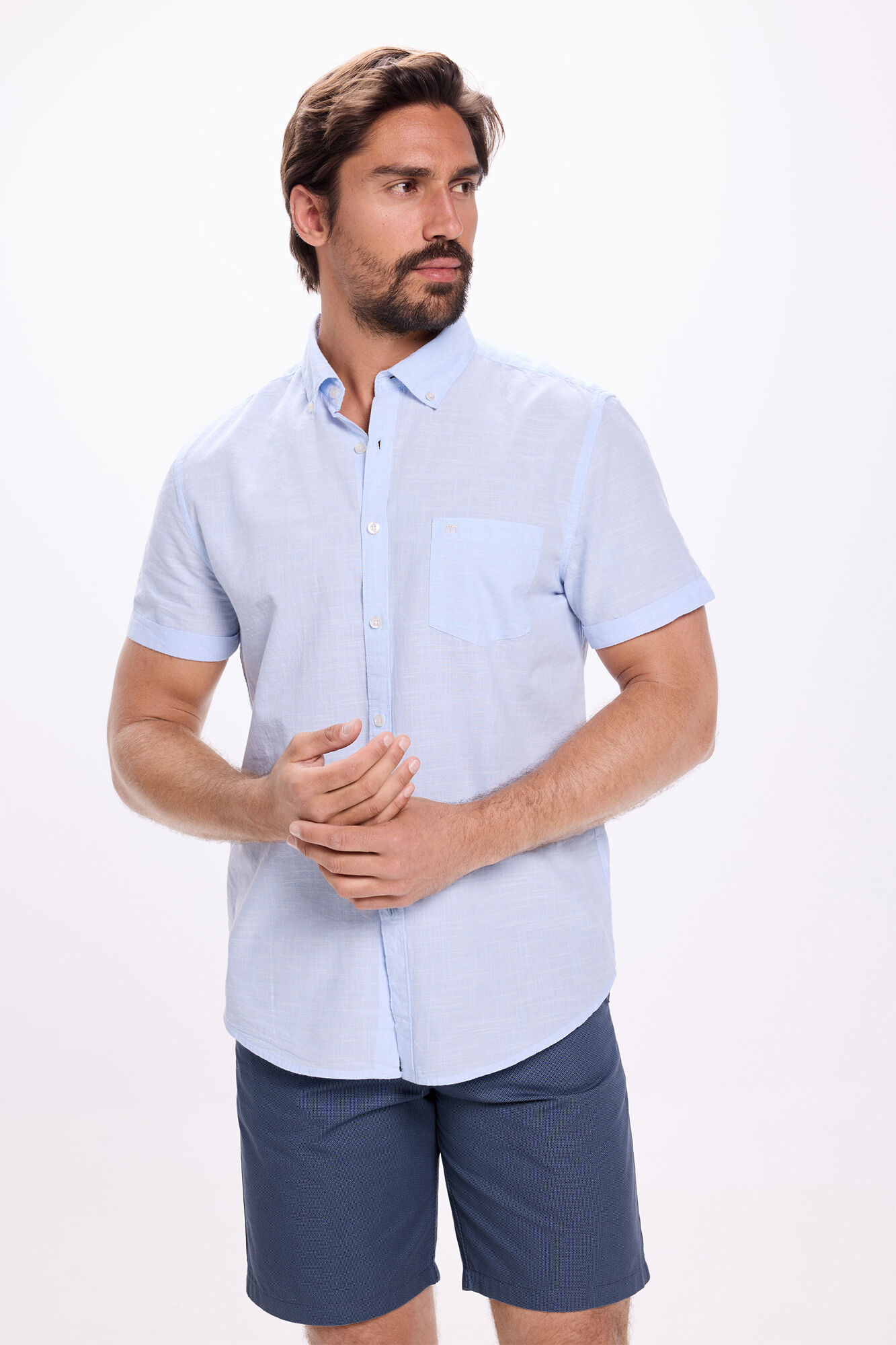 Milano Camisa Slub Lisa