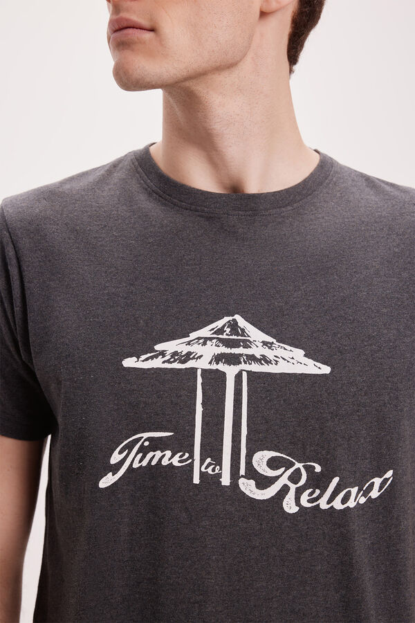 Milano Pijama corto print posicional Gris