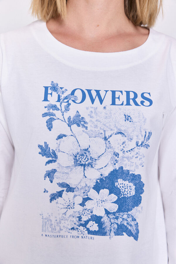 Milano T-shirt de manga com manga francesa Marfim