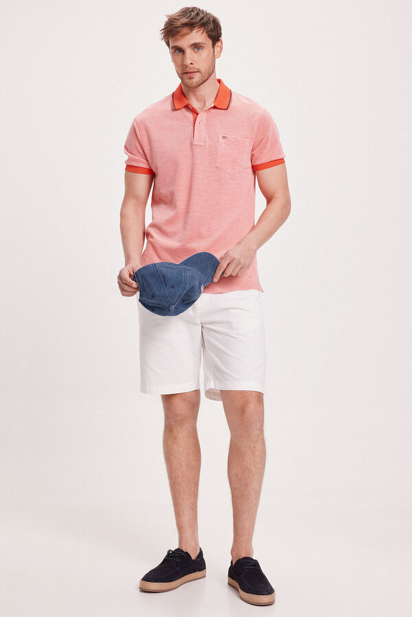 Milano Polo Piqué com Bolso Vermelho