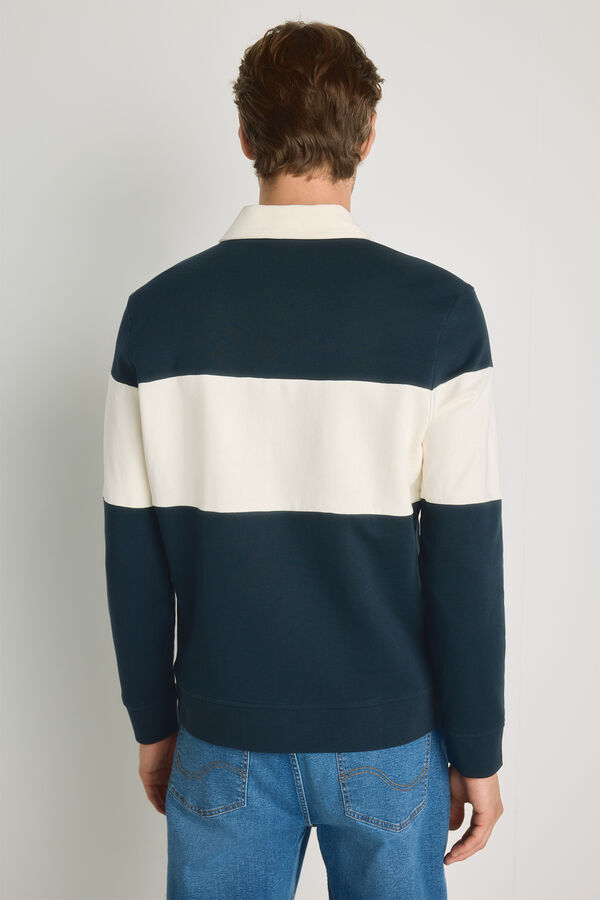 Springfield Sweatshirt gola camiseira &agrave;s riscas Azul