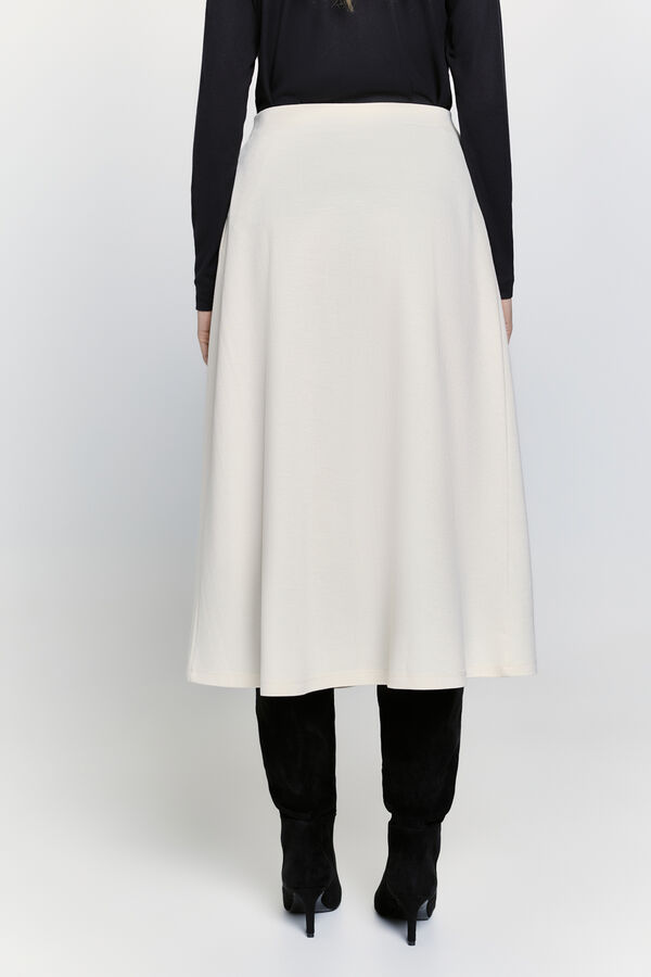 Milano Saia midi com cós elástico Marfim