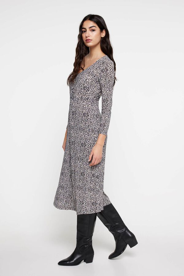 Milano Vestido largo estampado Tostado