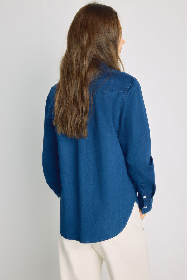 Milano Camisa de ganga Azul