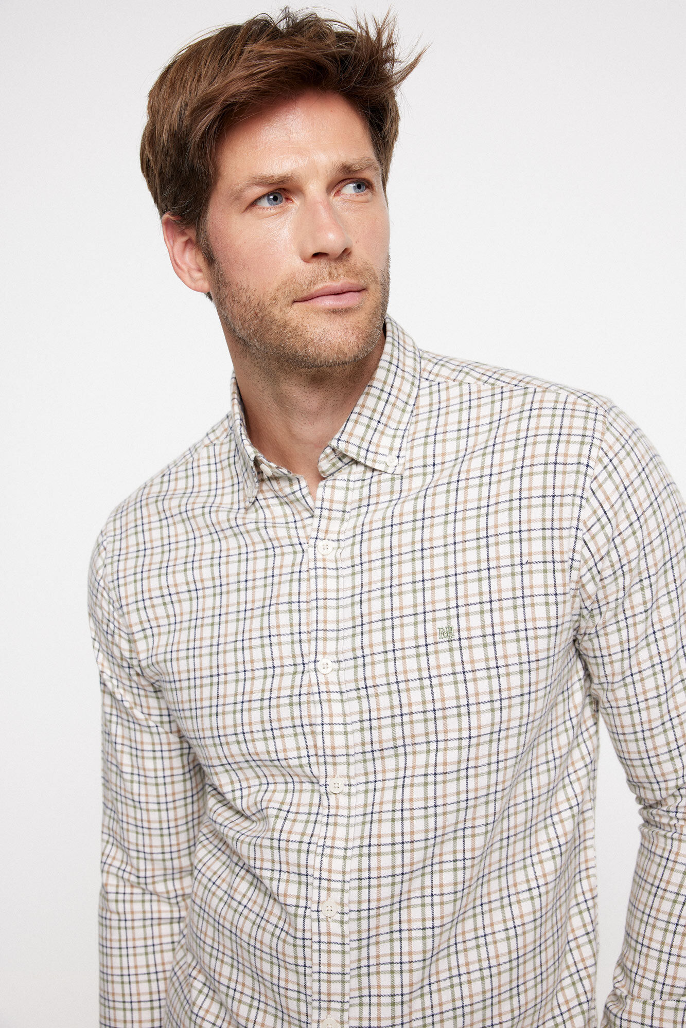 Pedro del Hierro Camisa Twill Xadrez