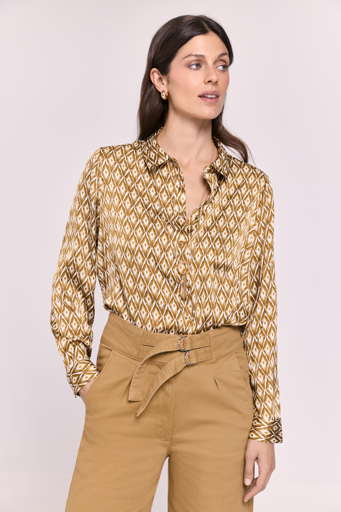 Milano Camisa estampada cuello camisero