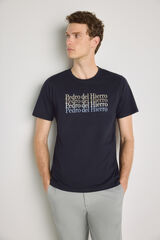 Pedro del Hierro T-shirt de manga curta estampada Preto