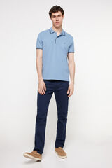 Milano Cal&ccedil;as liso de algod&atilde;o com 5 bolsos Marinho