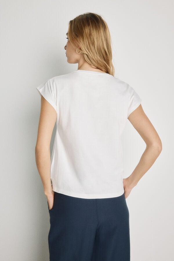Milano T-shirt estampada de manga curta Branco