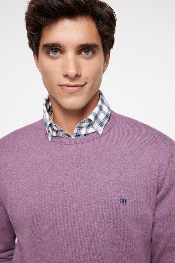 Pedro del Hierro Jersey b&aacute;sico algod&oacute;n PDH Morado