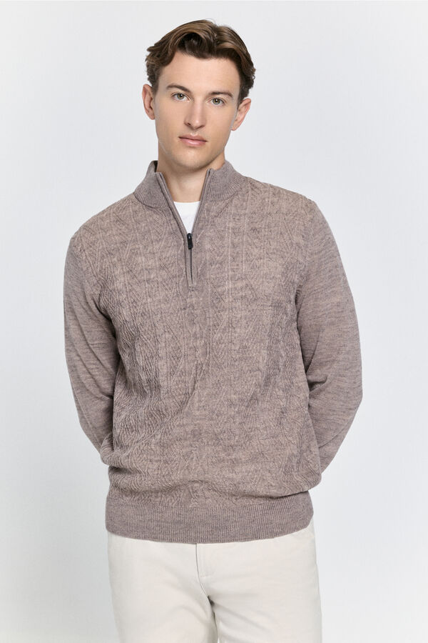 Milano Jersey semicisne Beige/Camel