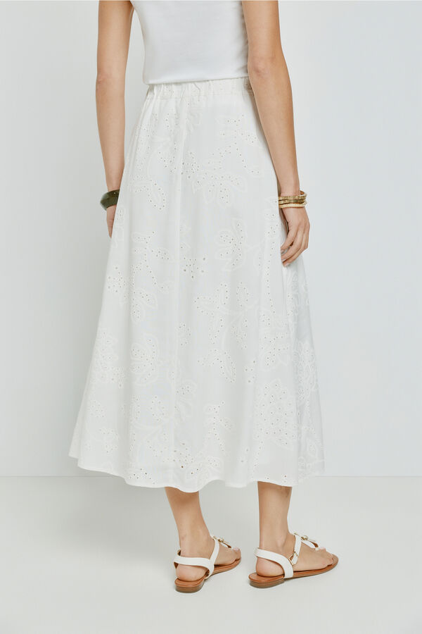 Milano Falda bordada Marfil