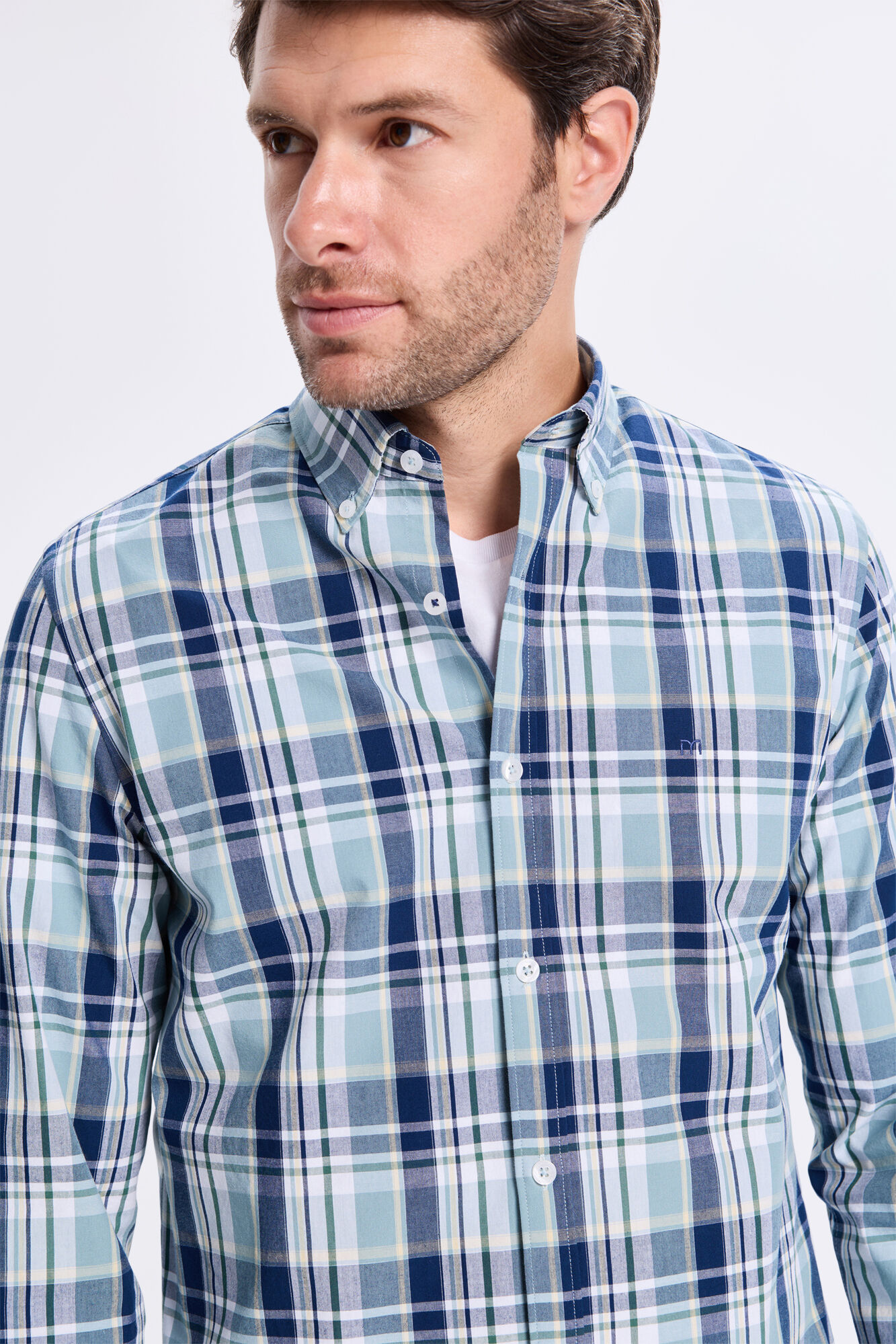 Milano Camisa Twill Cuadros