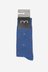 Milano Meia Jacquard Azul