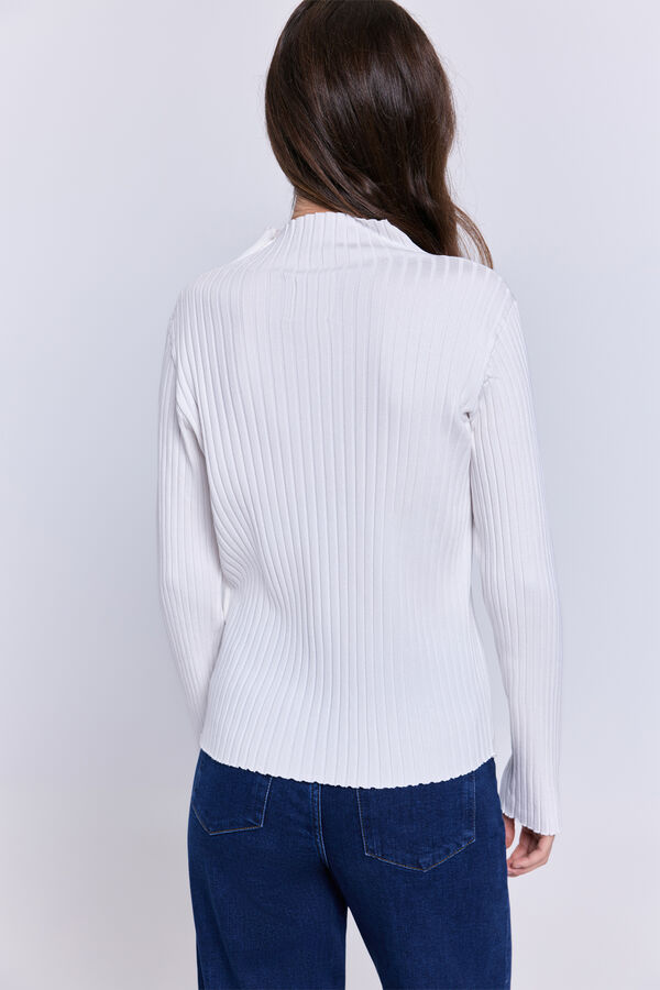 Milano Camisola gola perkins Branco