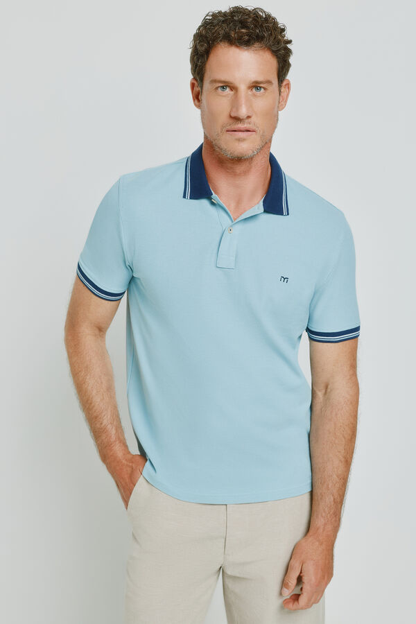 Milano Polo de manga curta Azul