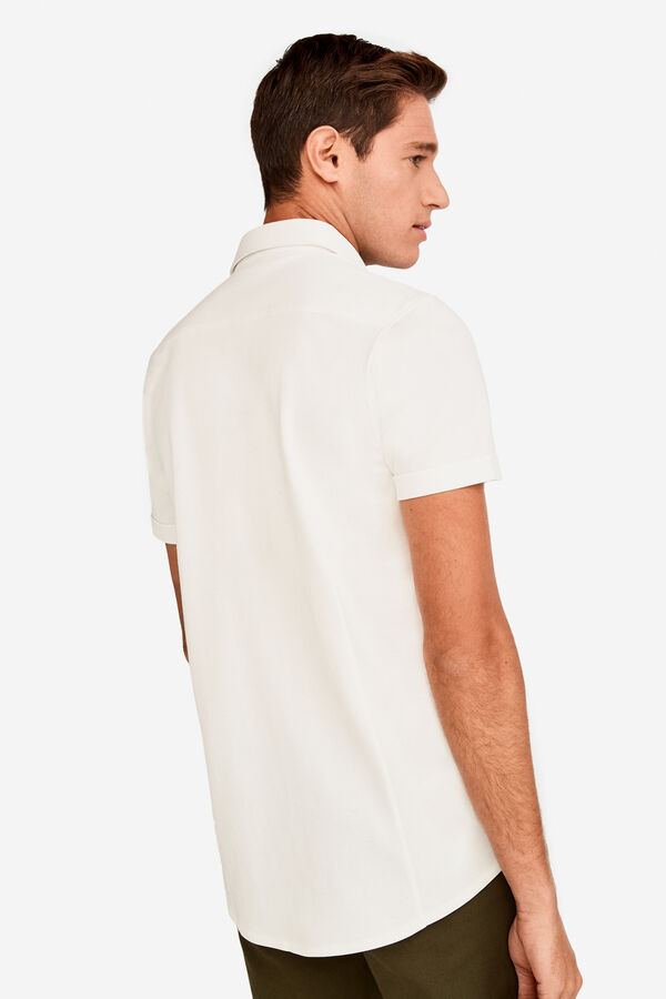 Fifty Outlet Camisa Lino Solapa Blanco