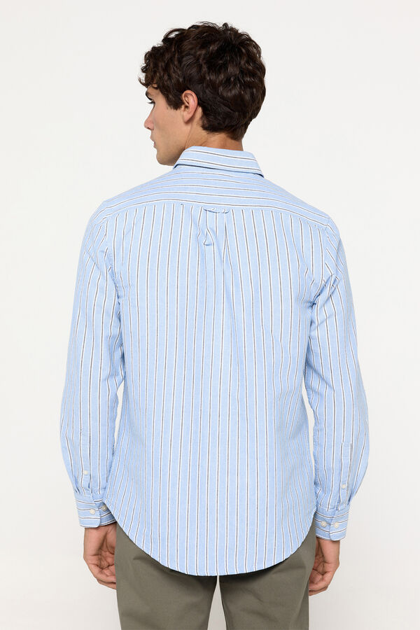 Milano Camisa Oxford Rayas Azul