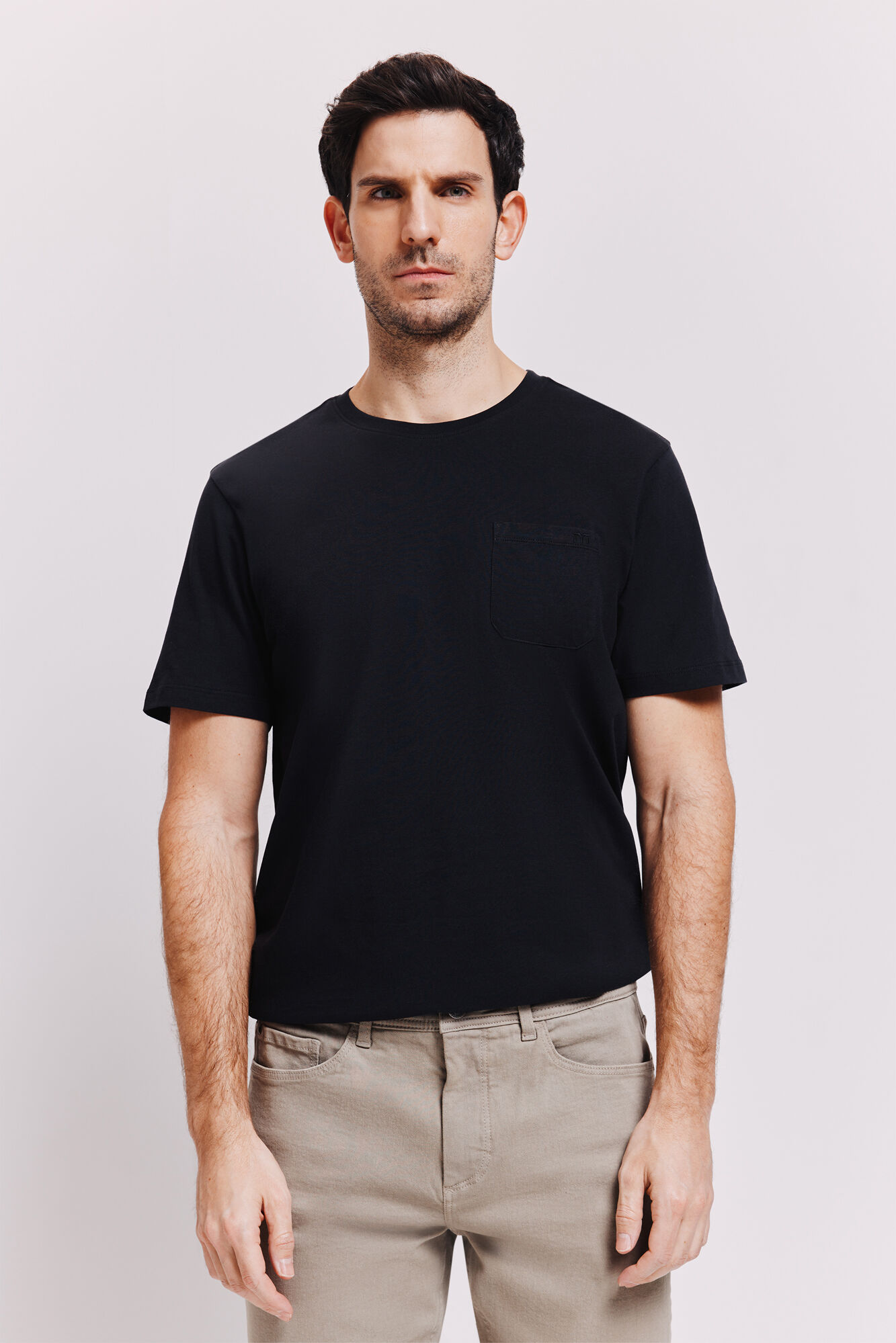 Milano Camiseta b&aacute;sica con bolsillo