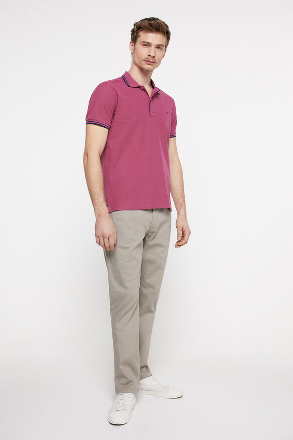 Fifty Outlet Polo Tipping Contraste Vino