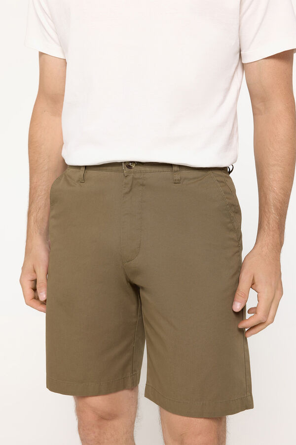 Springfield Bermuda básica lisa Springfield Cáqui escuro