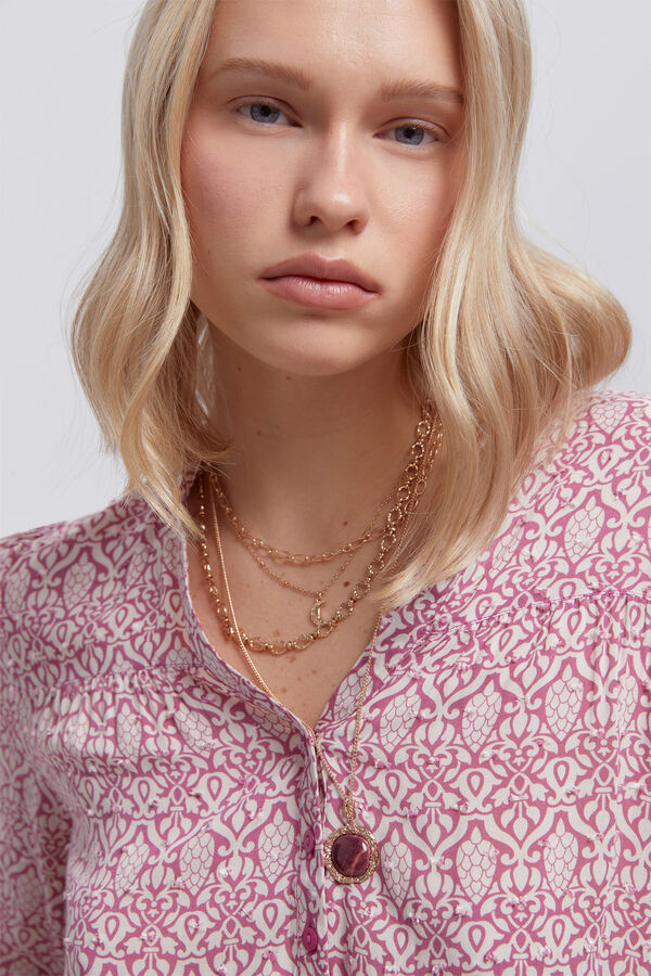 Milano Blusa plumeti estampada Multicolor