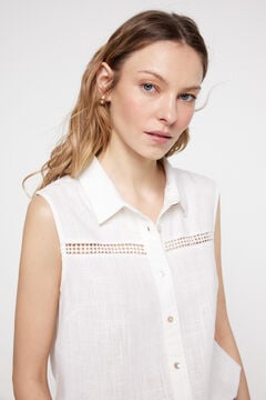 Fifty Outlet Lino blouse Blanco