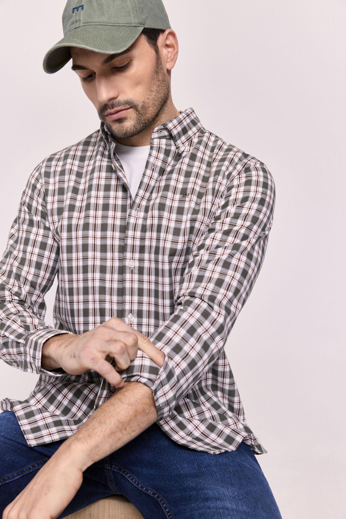 Pedro del Hierro Camisa cuadros relaxed fit