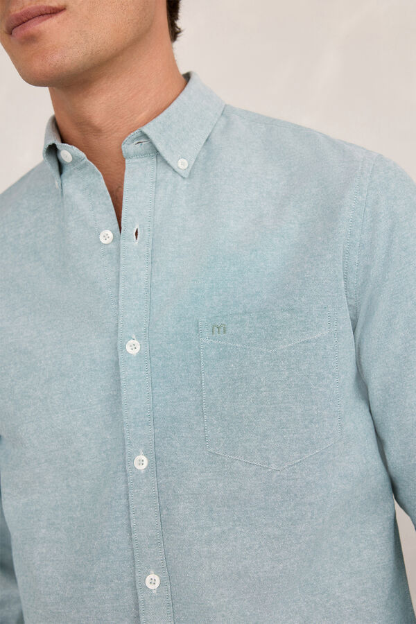 Milano Camisa Sport Oxford Azul turquesa