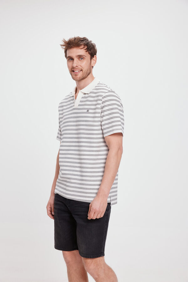 Pedro del Hierro Polo PDH Rayas Marfil