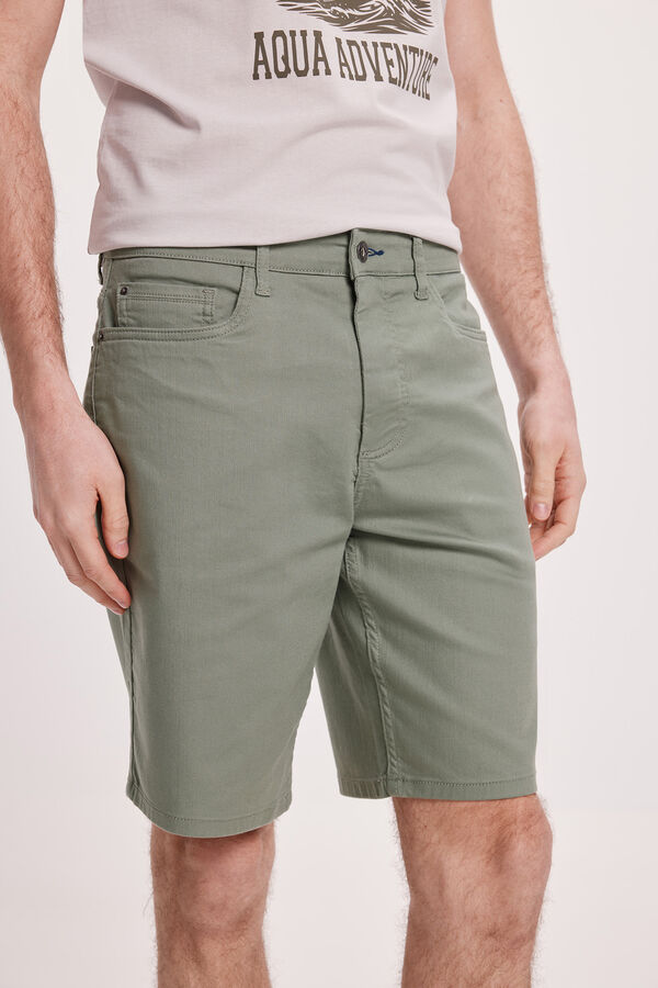 Milano Bermuda 5 Bolsillos Kaki Oscuro