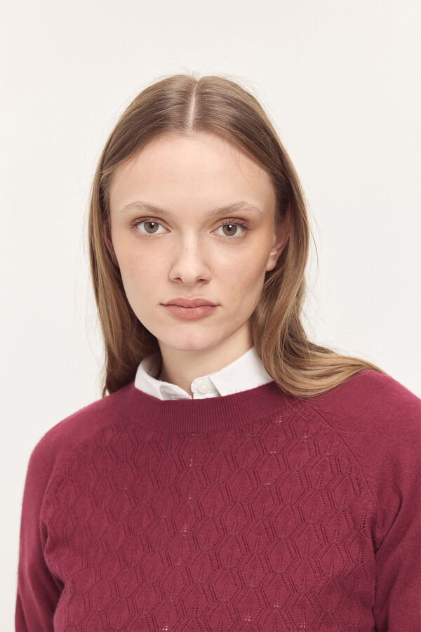 Milano Camisola de viscose com estrutura na frente Rosa