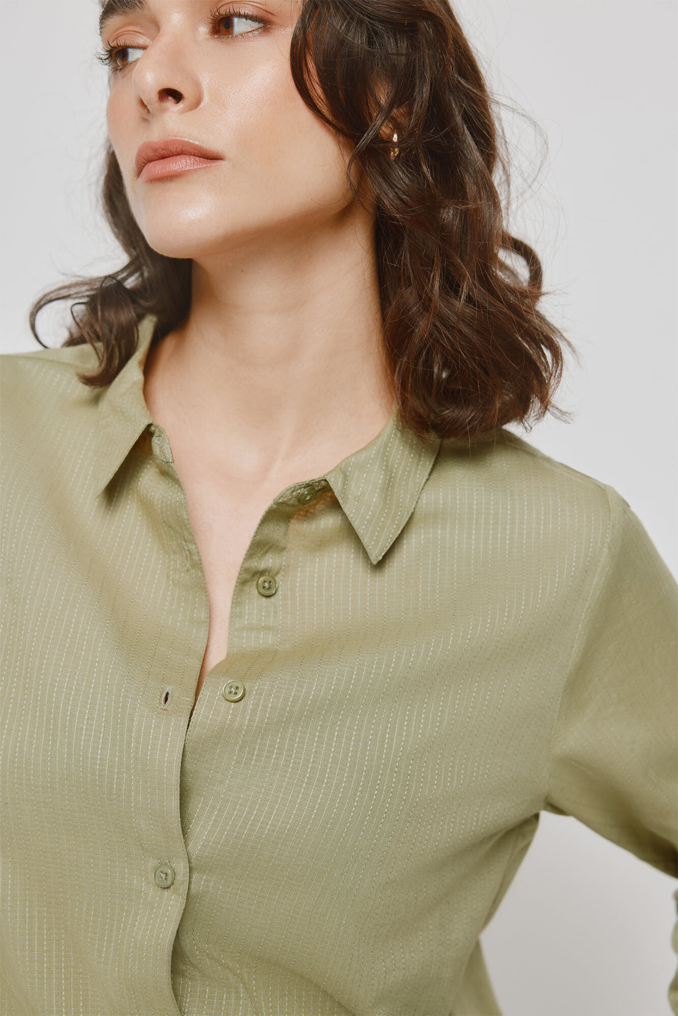 Milano Camisa lisa em tecido estrutura