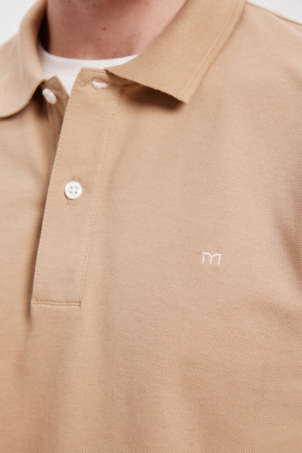 Milano Polo Piqu&eacute; B&aacute;sico Castanho