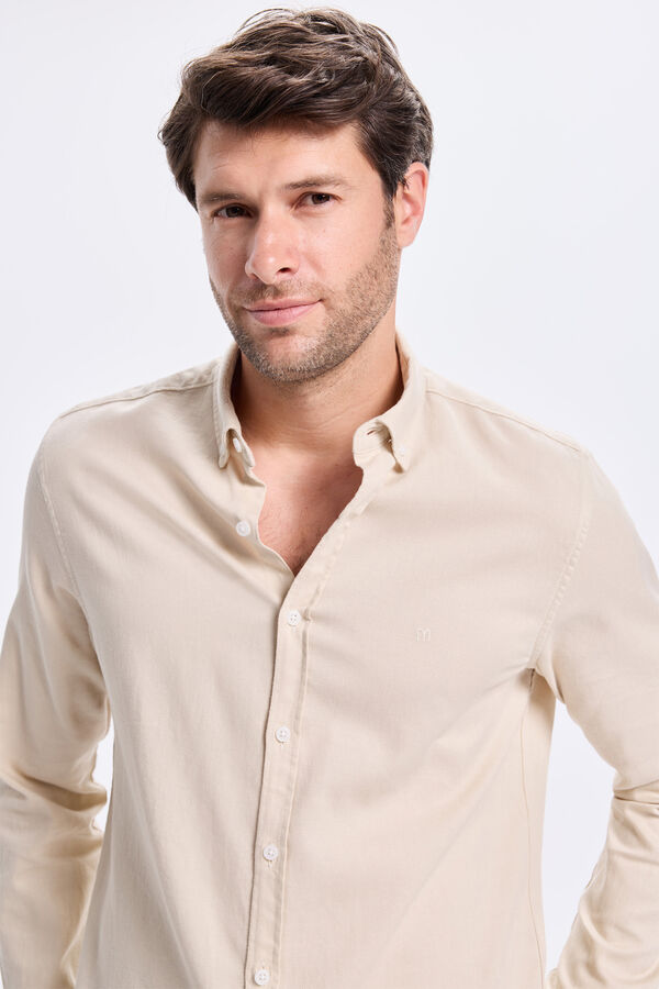 Milano Camisa Sport Estructura Bege