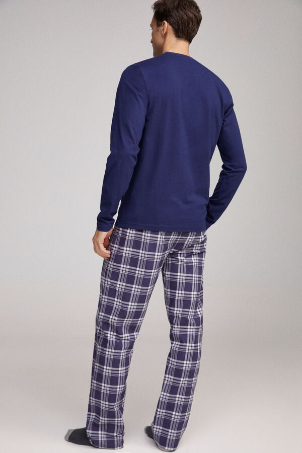 Fifty Outlet Pijama largo algodón Azul