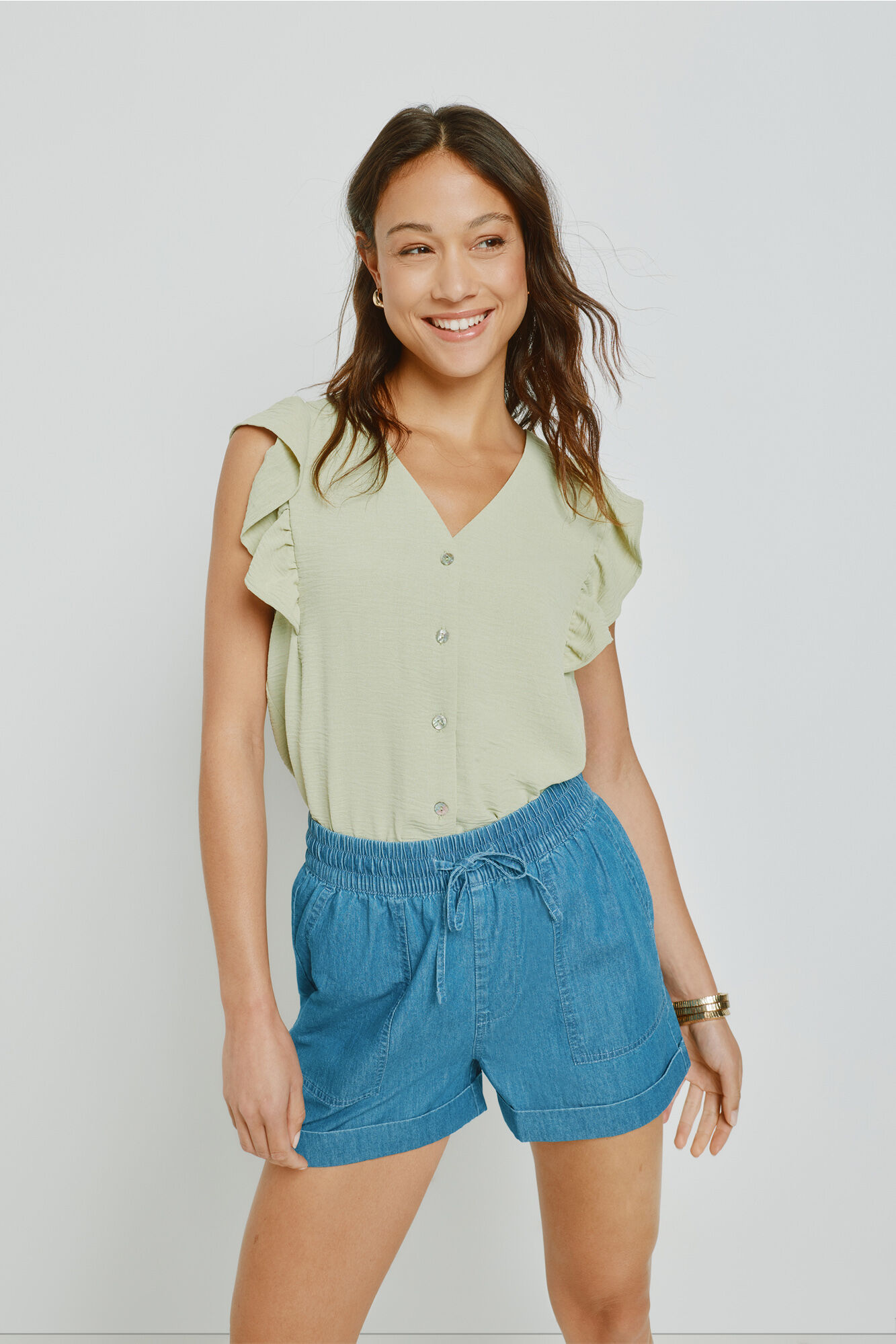 Milano Blusa con volantes