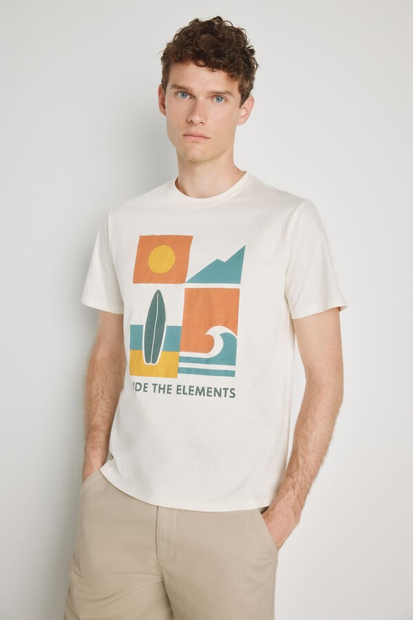 Milano T-shirt de manga curta Bege