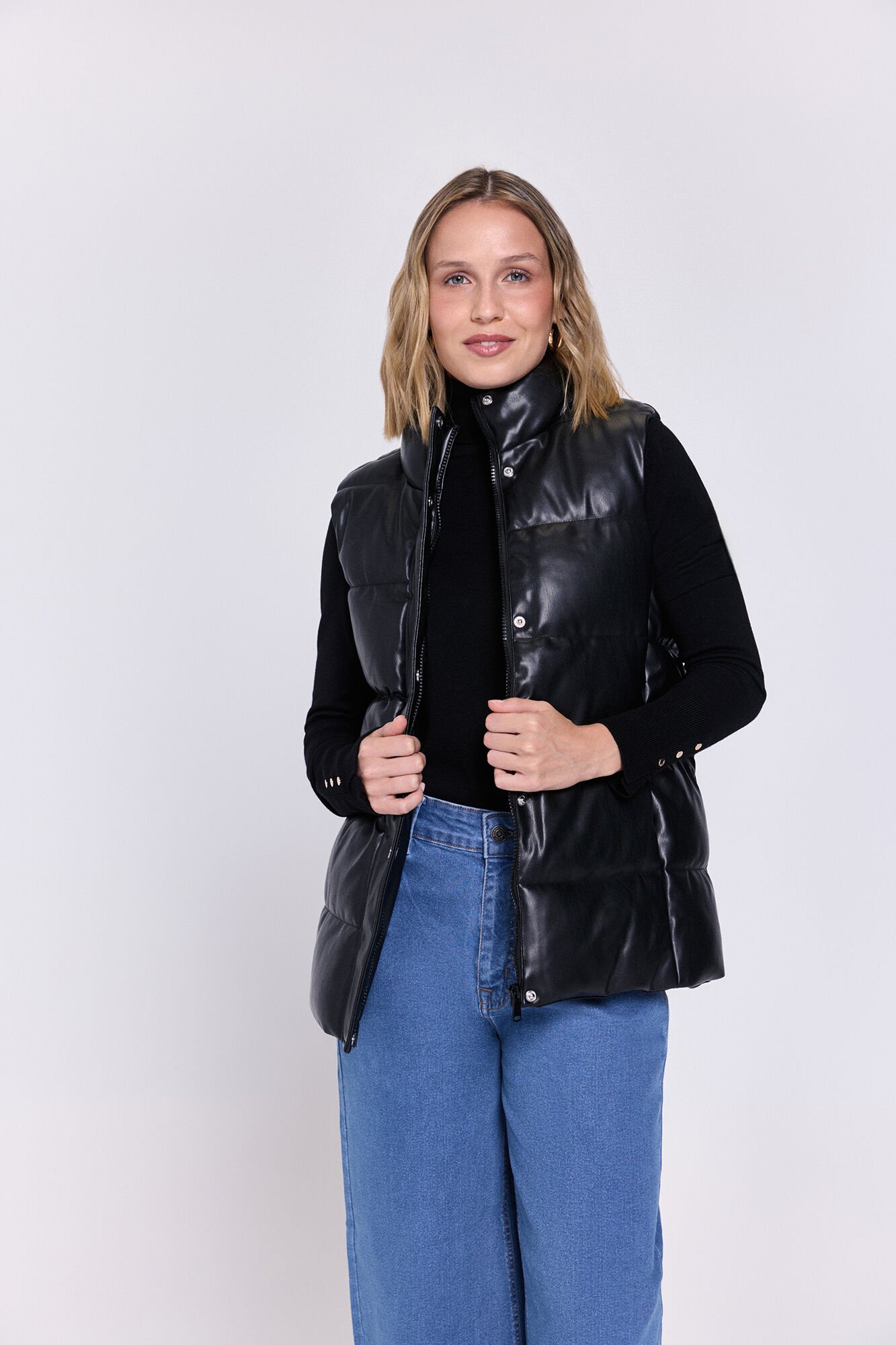 Milano Chaleco acolchado efecto piel