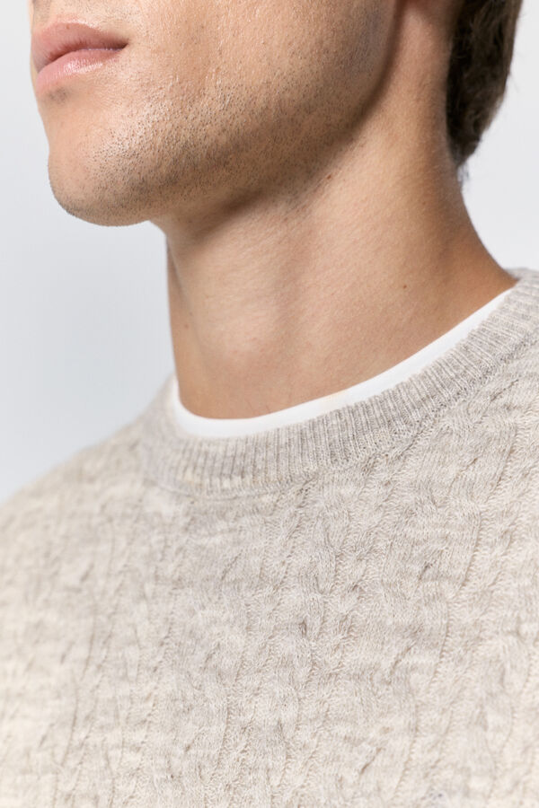 Milano Jersey cuello caja Aranes Beige