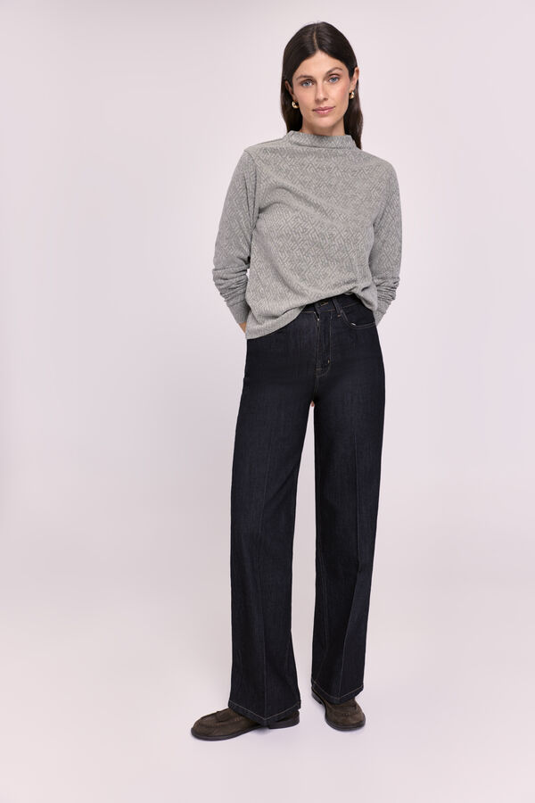 Milano Camisola gola alta C&aacute;qui escuro