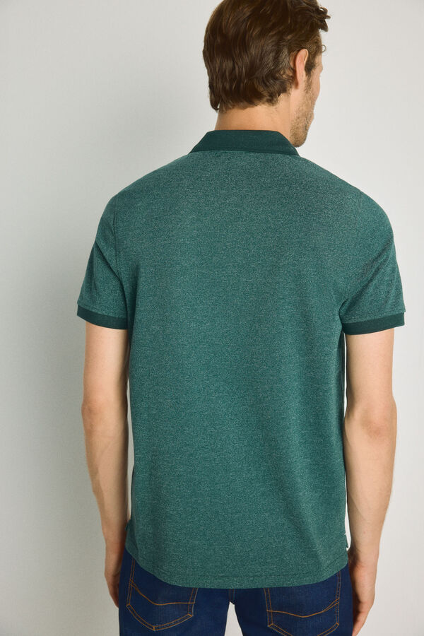 Pedro del Hierro Polo de manga curta Verde escuro