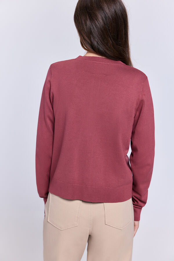 Milano Cardigan fino botones dorados Vino