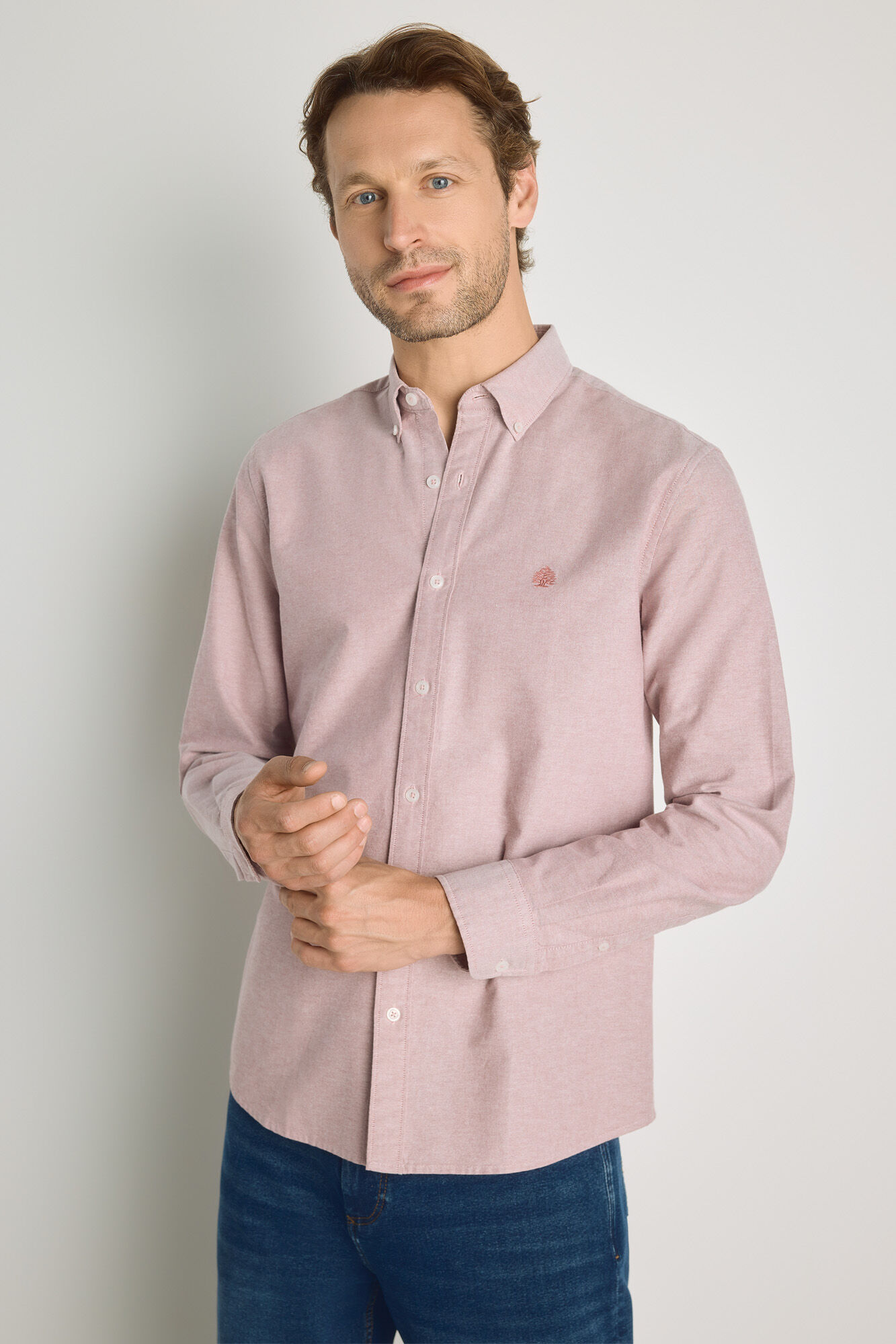Springfield Camisa lisa de manga comprida