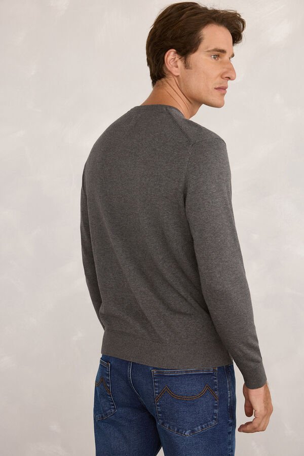 Milano Jersey Básico Pico Gris Oscuro