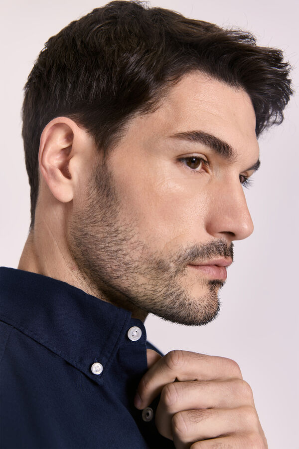 Milano Camisa lisa relaxed fit Navy